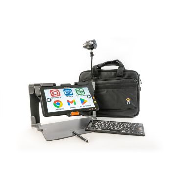A Connect 12 with the camera, its stand and transport bag. 