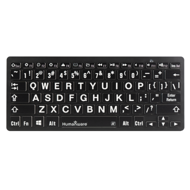 Enlarged view of the HumanWare Bluetooth Mini Keyboard.