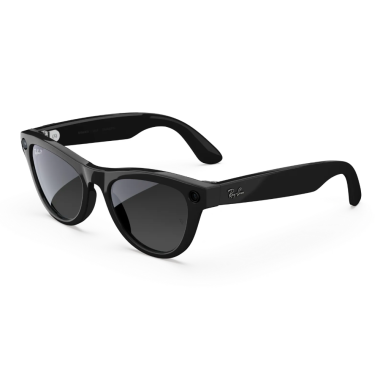 Front angle view — Skylar Polar Gradient graphite lenses, Shiny Black frame.