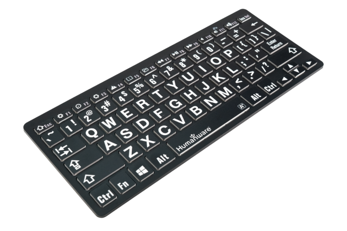 Humanware - Mini Bluetooth Keyboard US - Windows - Low vision and
